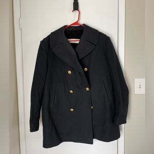 Military Black Pea Coat | Extremely Warm and Heavy